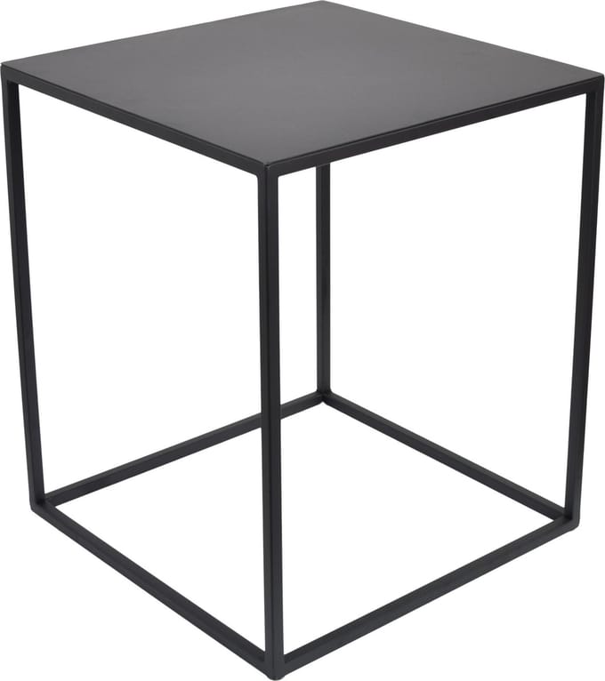 LOFT42 Aron Bijzettafel vierkant - zwart metaal - 38x38x40