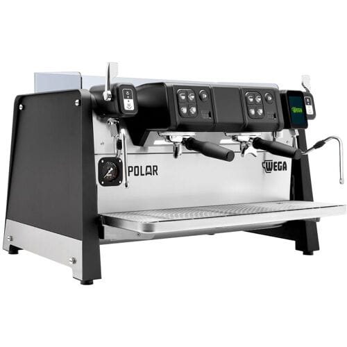 WEGA Polar - Portafiltermachine - 2 groepen - 5,2 kW - met 2 melkopschuimers & heet water - Touch - Zwart