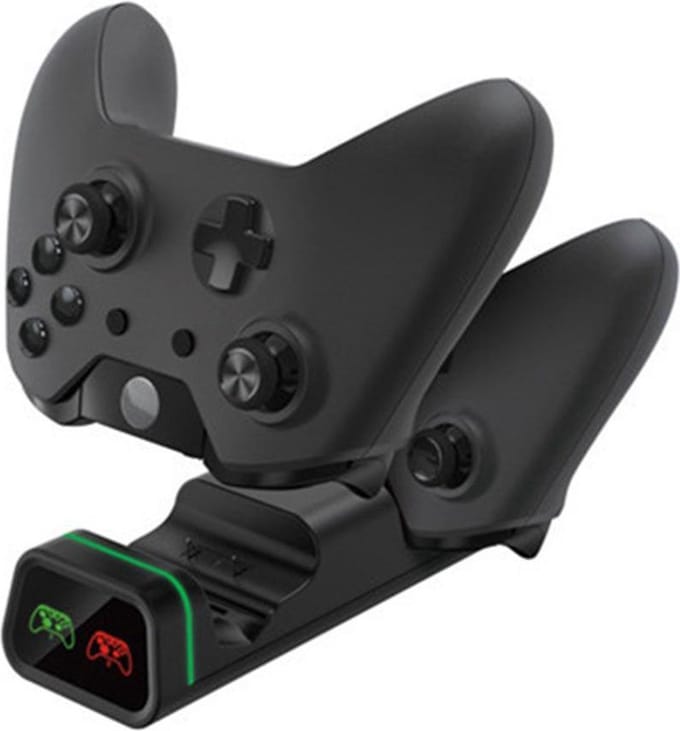 XBOX ONE / Xbox Slim / Xbox X Controller Oplaadstation Docking station Laadstation Dual Sense charging station Accessoires - Oplader - Charger - 2 Controllers - Oplaad kabel PS5 controller TYX-19006
