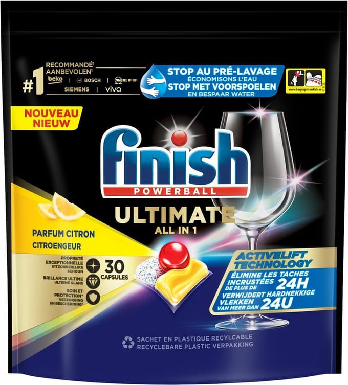 Finish - Ultimate Lemon Vaatwastabs - 30 stuks