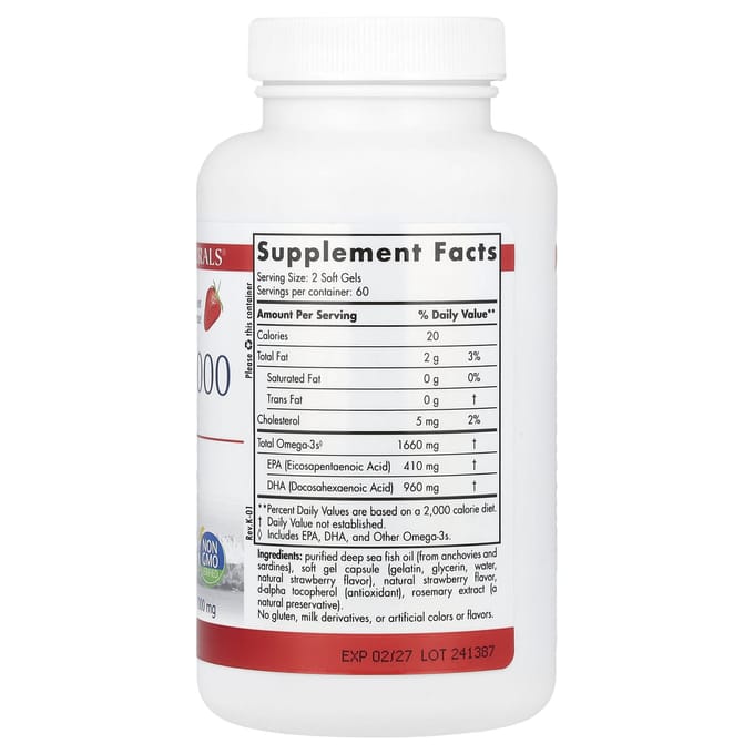 Prodha™ 1000, Aardbeiensmaak, 120 Softgels