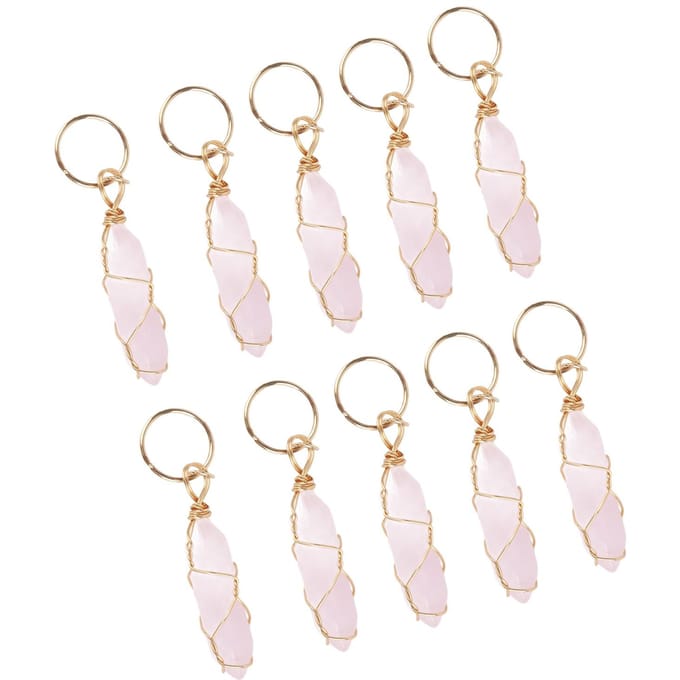 Vlechtaccessoires Haarring Dreadlock Haarjuwelen Wikkelringen Haarhangers voor Vrouwen Jongeren white