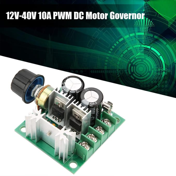 12V40V 10A PWM DC Motorregelaar Traploze Variabele Snelheid Schakelaar Module