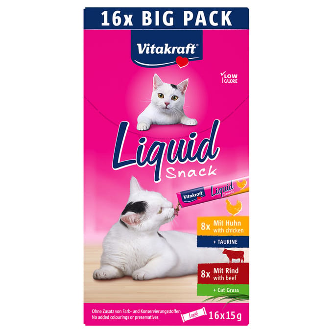 Vitakraft Liquid Snack Multipack - Kip & Rund - 16 x 15 gram