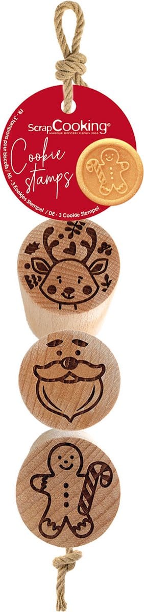 ScrapCooking Houten Koekstempels Festive Season pk/3