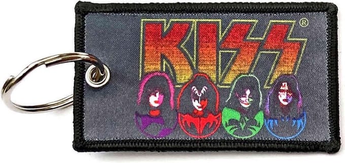 Kiss - Faces & Icons Sleutelhanger - Zwart