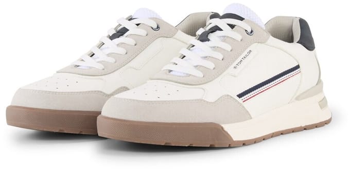 Tom Tailor - Sneakers van imitatieleer - Maat 41 - white
