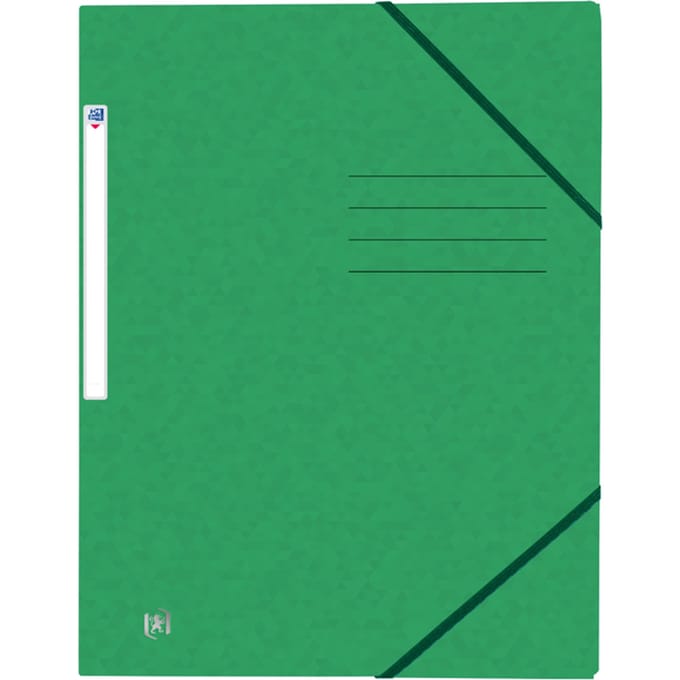 Elastomap Oxford Top File+ A4 3 kleppen 390gr groen