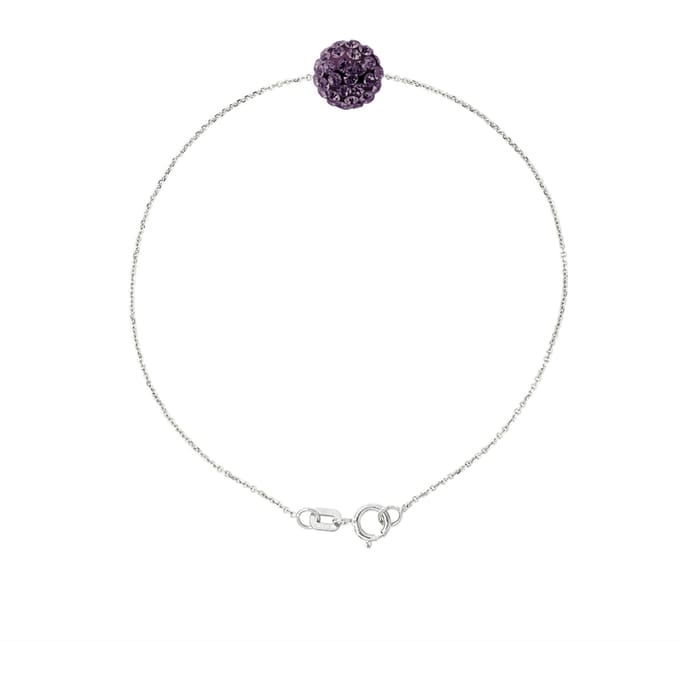 Bol Armband Crystal Preciosa Purple Silver 925
