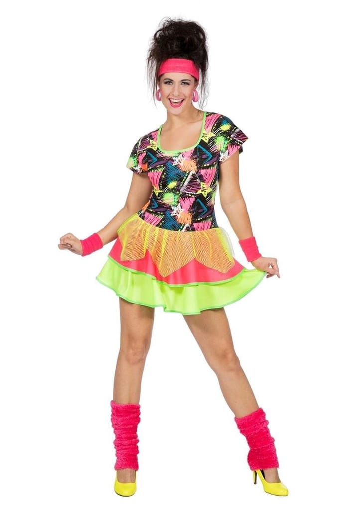Rockin the 80's jurkje neon - Maat 40