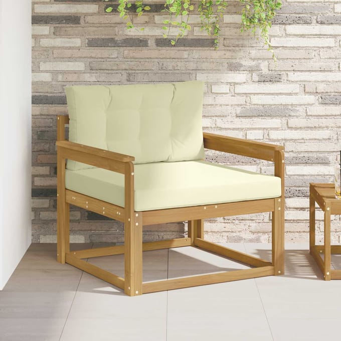 vidaXL - Buiten - Midden - Sofa - Polyester - Wit