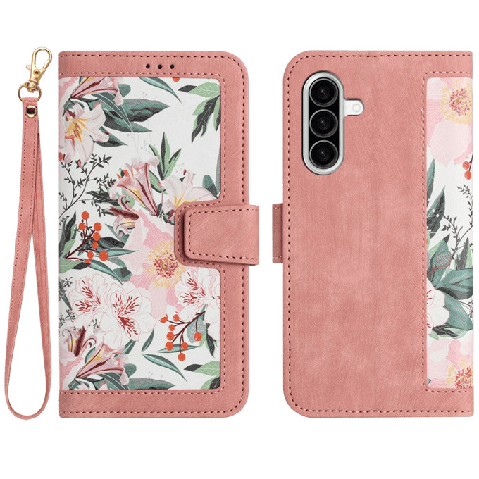 Mocaa Samsung Galaxy A37 Floral Series Bookcase Roze