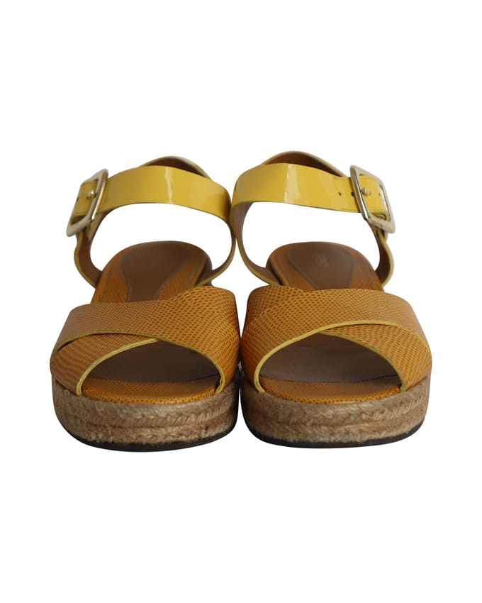 Fendi Cross Enkelband Sandalen in Multicolor Leren Lak