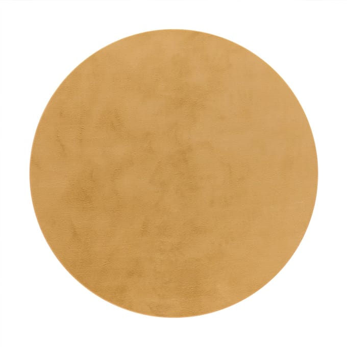 Zacht kleed Solina geel 200 cm rond