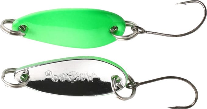 Mikado Trout Spoon 1,5 g – 2,4 cm – Fluogroen – Forel – Kunstaas – 1 stuk