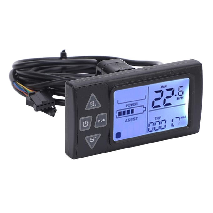 Elektrische LCD Display Meter 861 Regenbestendig Elektrisch LCD Display Bedieningspaneel voor Elektrische Scooter black