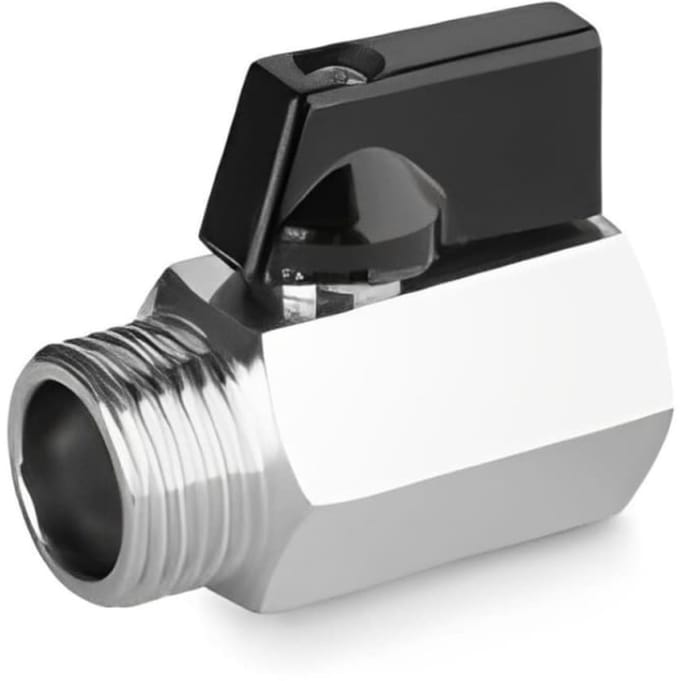 Mini Kogelkraan 3/8 inch Messing verchroomd