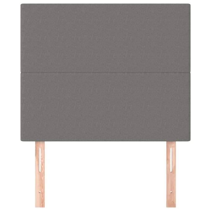 vidaXL - Hoofdbord - donkergrijs - 80x5x118/128 - cm - Stof