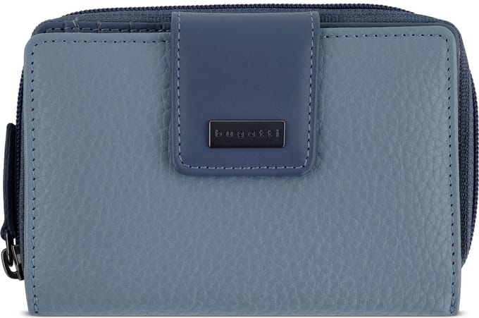bugatti Portemonnee Ladies Zip Wallet Denim Lichtblauw