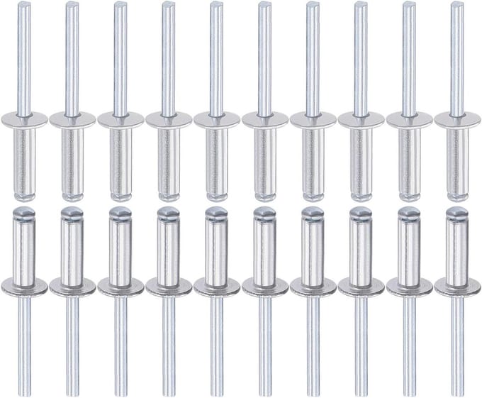 Blindrivets 6mm x 20mm - Aluminium Koepel - Open Eind - Ideaal voor Machineverbinding - ShopVlot