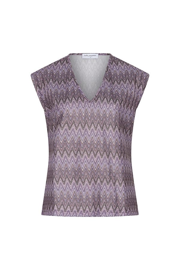 Lofty Manner Top Top Tessa Re17 Purple Dames Maat - XS
