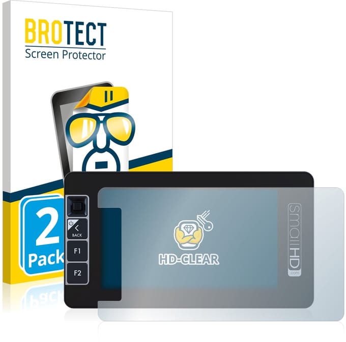 BROTECT - Screenprotector voor SmallHD 503 Ultra Bright - Folie Beschermfolie transparant 2 Stuks