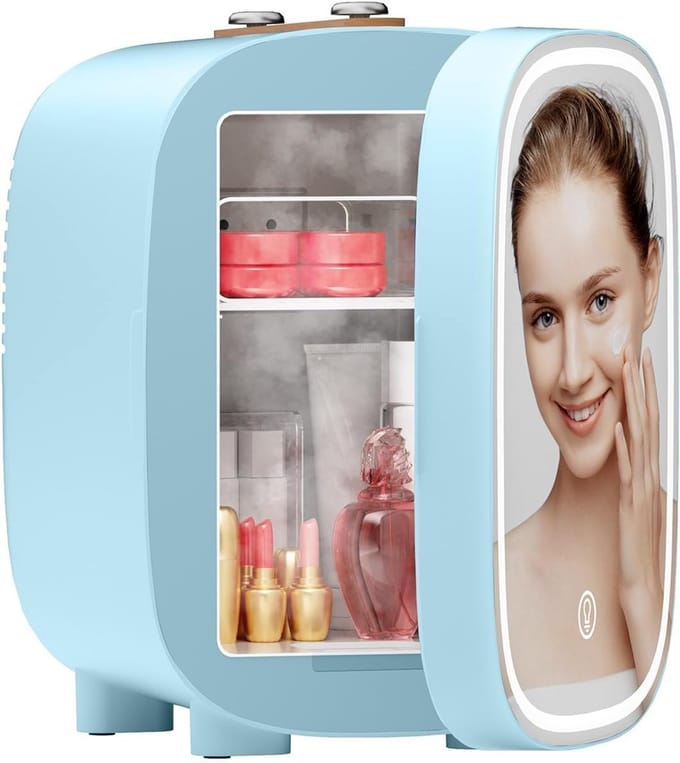 Mini Koelkast - Minibar - Skincare Fridge - Blauw