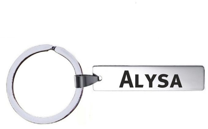 Sleutelhanger Met Naam - Alysa - RVS