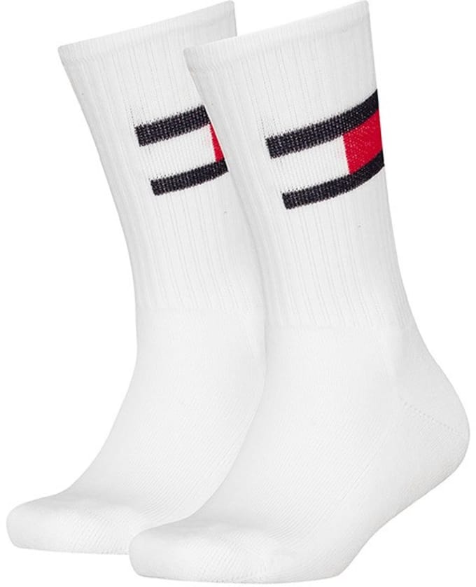 Tommy Hilfiger Kinder Sportsokken 2-Pack Wit