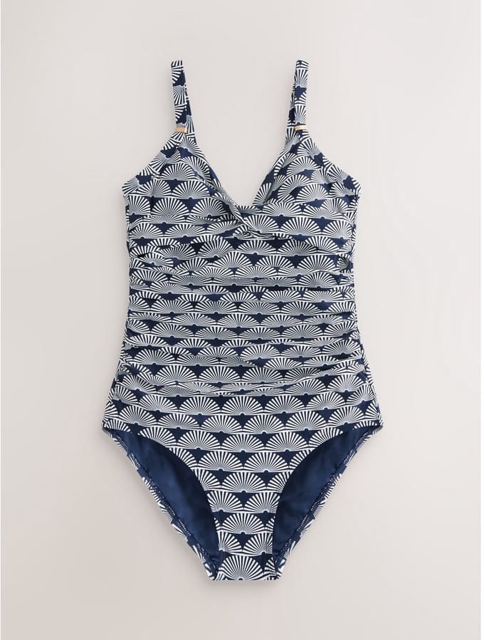 Next - Dames - Vormgevend en buikcorrigerend badpak - Blauw