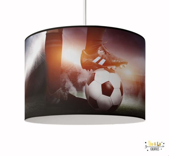 Hanglamp voetbal stadion-verlichting-kinderkamer-incl pendel-E27-lamp-voetbal