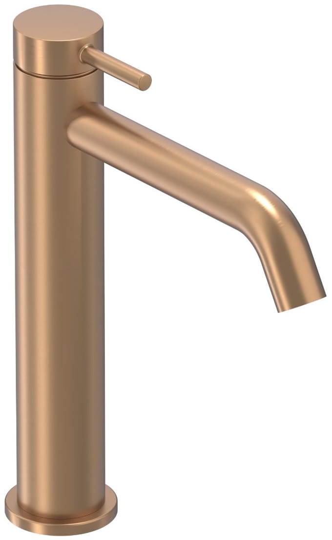 IVY Bond Eenhendel wastafelmengkraan opbouw model M, coldstart Geborsteld mat koper PVD