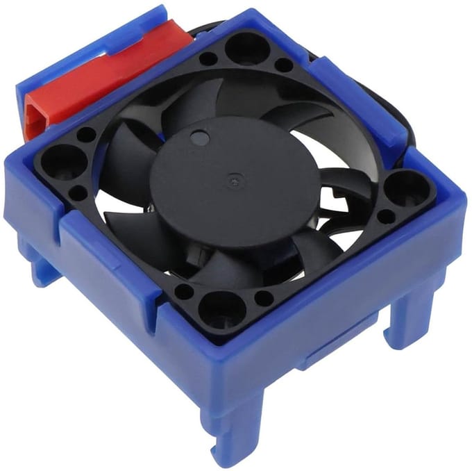 RC Ventilator - Koeler Motor - RC Auto Koelen - Geforceerde Lucht - 7.4 Volt - Blauw Zwart