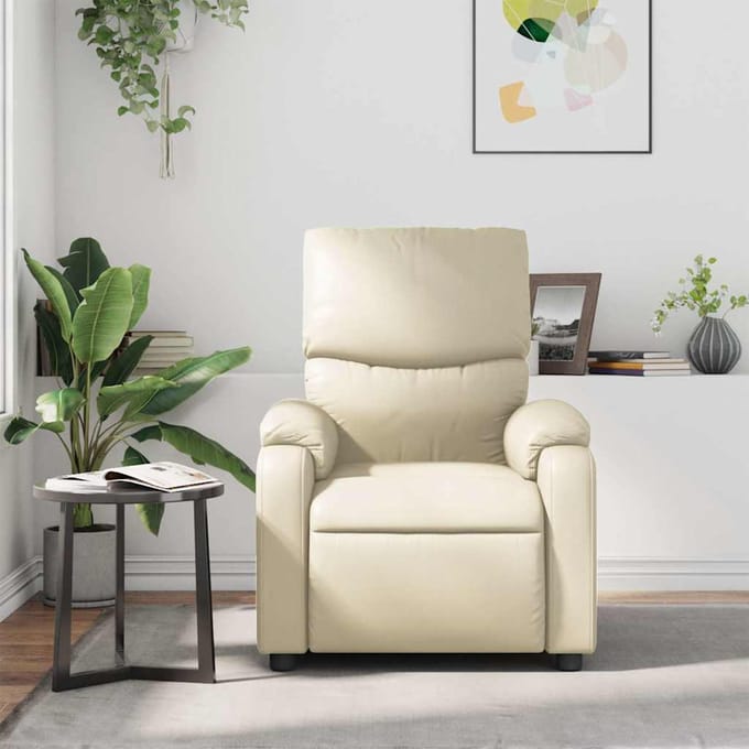 vidaXL - Massagestoel - verstelbaar - kunstleer - crème