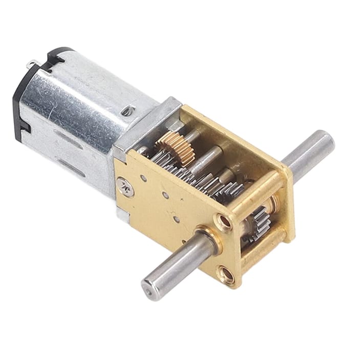 DC6V 190RPM Tandwielmotor met Bevestigingsbeugel Dubbele As Wormwiel Vertraging Micro Motor voor