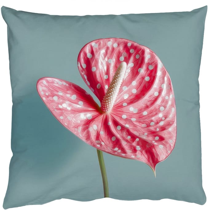 Sierkussens - Kussentjes Woonkamer - 40x40 cm - Blad - Anthurium - Stippen - Roze