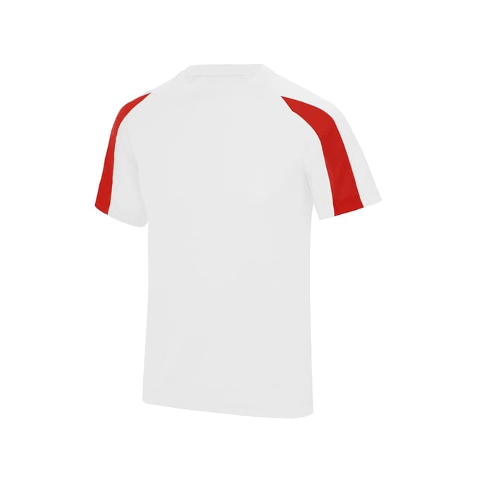 Just Cool Kids´ Contrast Cool T JC003J - ARCTIC WHITE/FIRE RED - 7/8 (M)