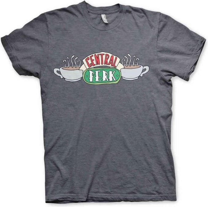 Friends Heren Tshirt -S- Central Perk Grijs