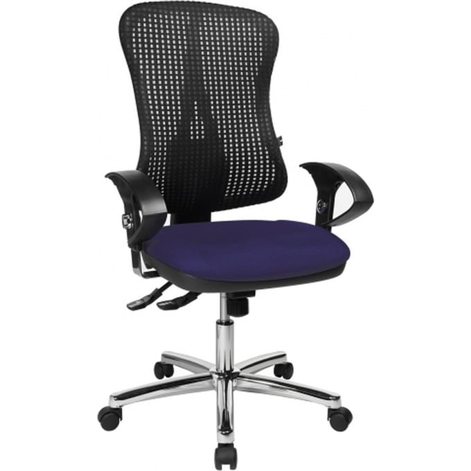 Topstar Solution Deluxe AL.U2 - Bureaustoel - Chroom - Blauw
