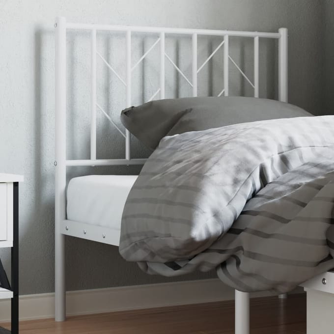 vidaXL Vervangend hoofdbord 80 cm metaal wit