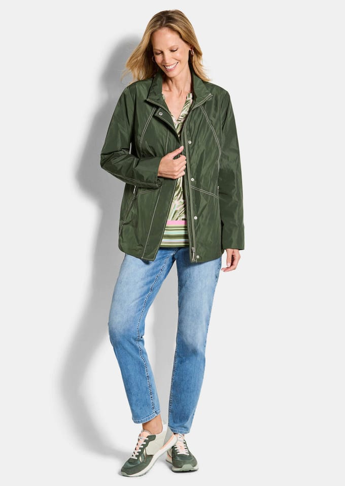 Waterafstotend regenjack - kaki - Gr. 22 van Goldner Fashion