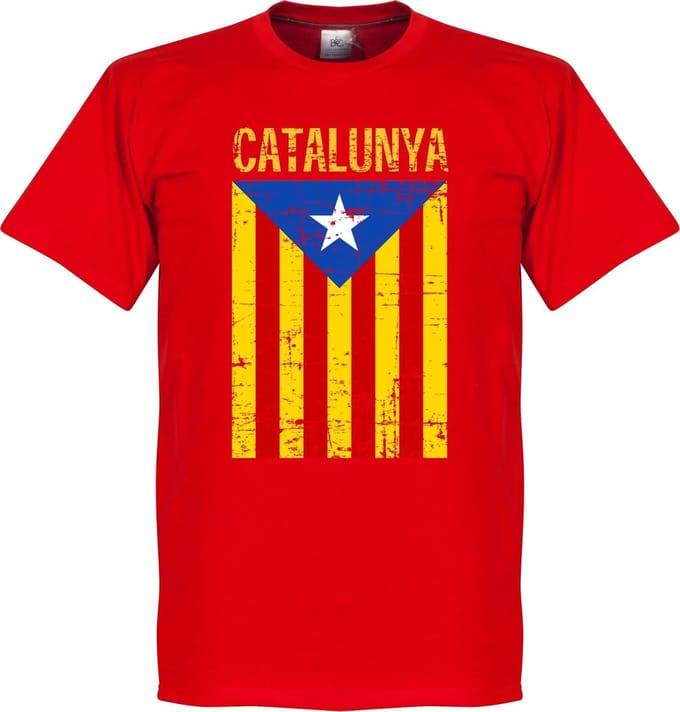 Catalonië Vintage T-Shirt - Rood - XL