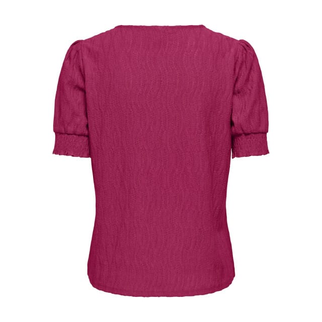 Only onldiana s/s v-neck top cs jrs 15377884 sangria