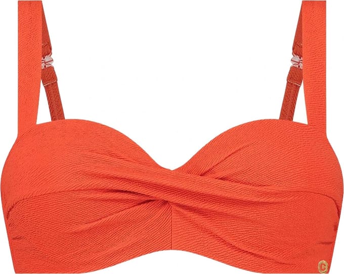 Ten Cate twisted bikini top summer red relief voor Dames | Maat 42C (85C)