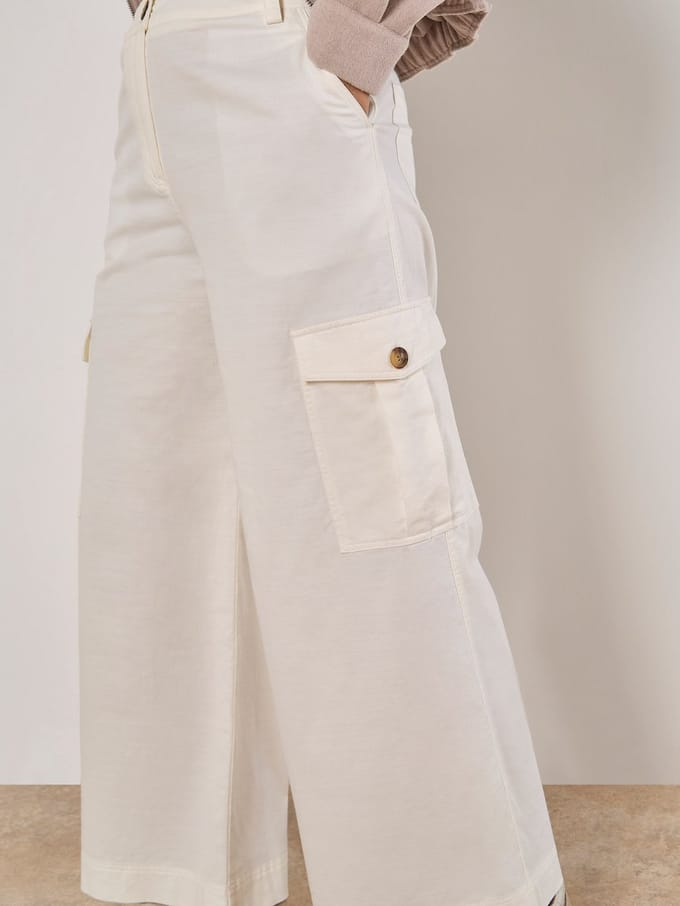 Wide Leg Chino Trousers