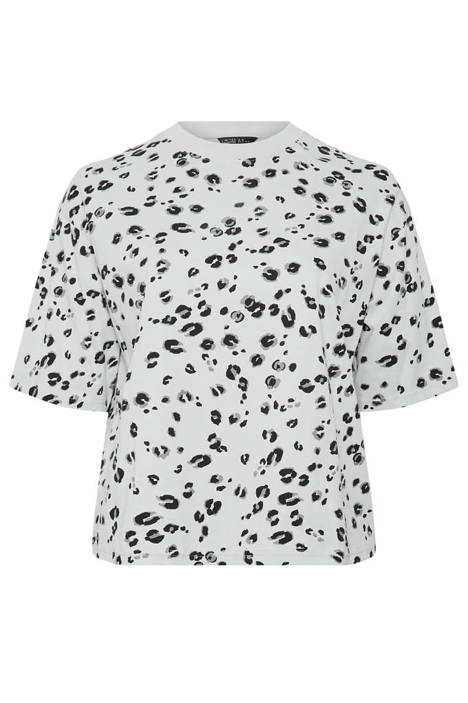 Limited Collection Grijs Tshirt Met Luipaardprint Size 48