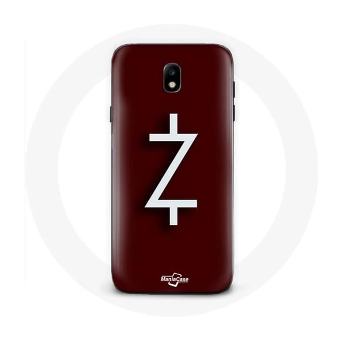 Coque - MANIACASE - Samsung Galaxy J7 2017 - Logo Z - Rouge - Souple blanc