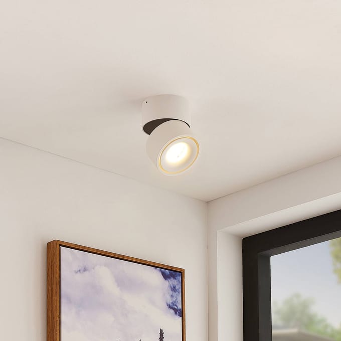 Arcchio LED plafondspot Rotari, wit, 1-lamp, 946 lm