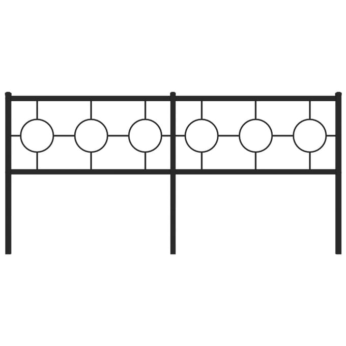 vidaXL - Vervangend - hoofdbord - 180 - cm - metaal - zwart