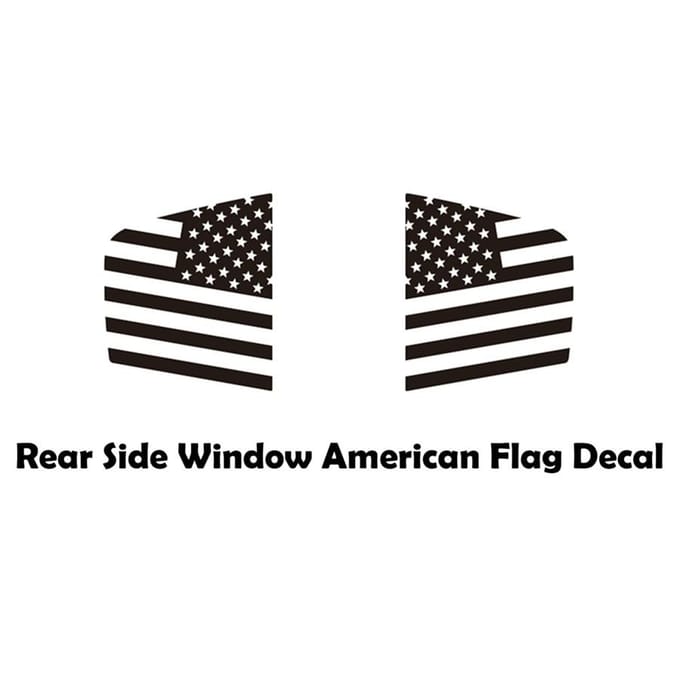 Voorgesneden Amerikaanse vlagstickers voor kwartvensters voor Dodge Charger 2011-2022 black